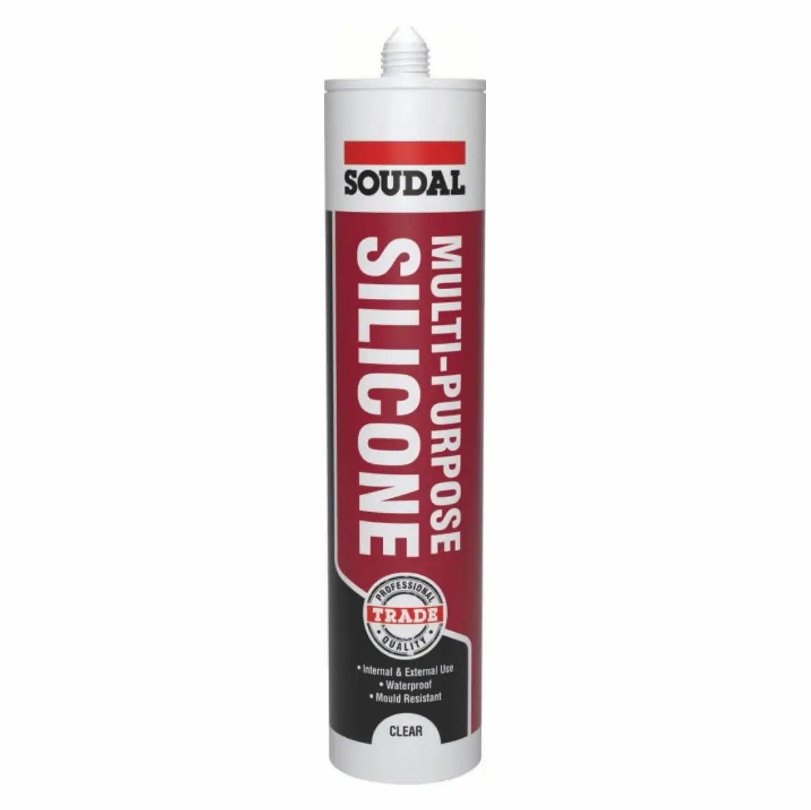 Soudal Multi-Purpose Clear Silicone-based Sealant 270ml