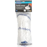 Addis Twist Mop, White & Metallic Silver