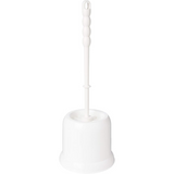 Addis Round Toilet Brush with Holder, White