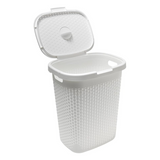 Addis 50L Faux Rattan Hamper, Cream