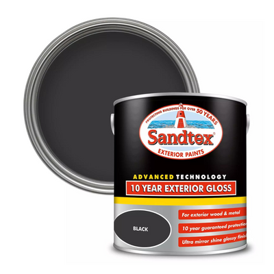 Sandtex 10 Year Exterior Gloss 2.5 Litre Black