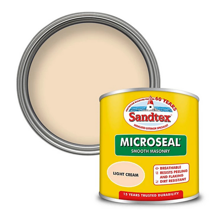 Sandtex Masonry Paint Tester Pot 150ml Light Cream