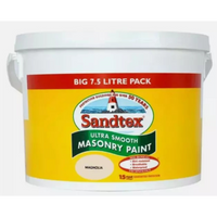 Sandtex Ultra Smooth Masonry Paint Magnolia 7.5L | New Breathable & Waterproof