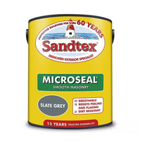 Sandtex Smooth Masonry Paint 5L Slate Grey Exterior Brick Stone Concrete