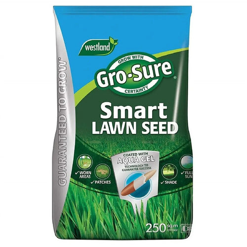 Gro-Sure Smart Lawn Seed packet with Westland branding 