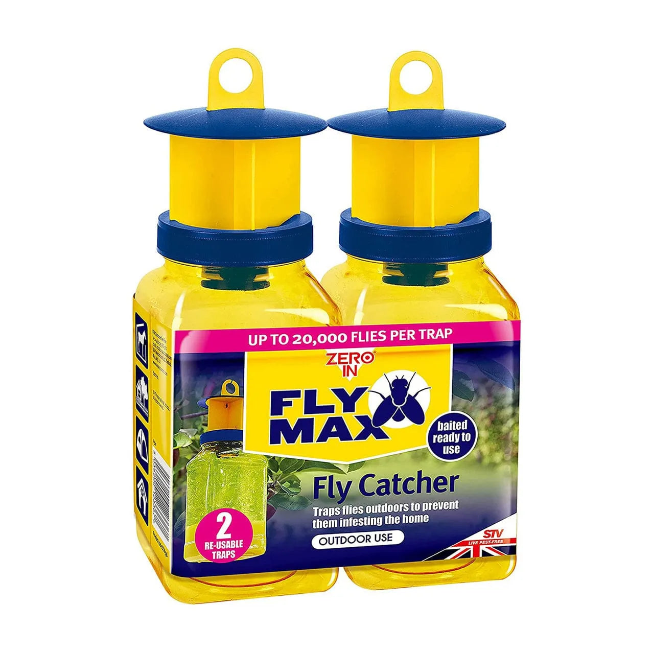 Zero In Outdoor Fly Trap - Ready-Baited Outdoor Fly Catcher
