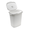 Addis 50L Faux Rattan Hamper, Cream - FitfitGarden