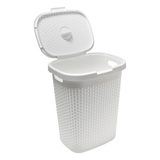 Addis 50L Faux Rattan Hamper, Cream - FitfitGarden