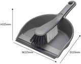 Addis Dustpan & Stiff Brush Set, Metallic Silver - FitfitGarden