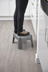Addis Step Stool, Metallic Silver - FitfitGarden