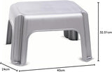 Addis Step Stool, Metallic Silver - FitfitGarden