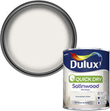Dulux Pure brilliant white Satinwood Metal & wood paint, 750ml