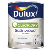 Dulux® Pure brilliant white Satinwood Metal & wood paint, 750ml - FitfitGarden