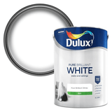 Dulux Silk Emulsion Paint Pure Brilliant White, 5L discountinued item - FitfitGarden