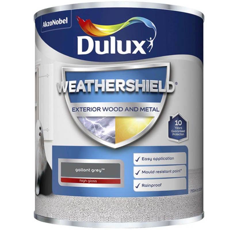 Dulux Weathershield Satinwood Exterior Metal & wood paint 750ml 2.5L