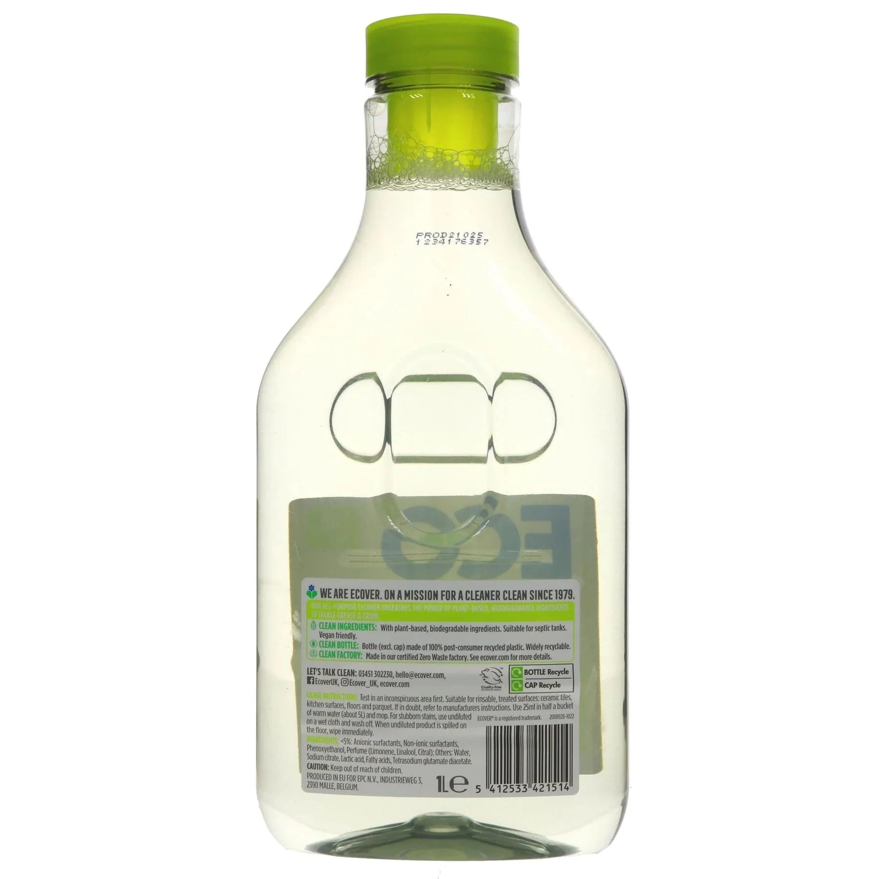 Ecover All Purpose Cleaner Lemongrass and Ginger 1 L - FitfitGarden