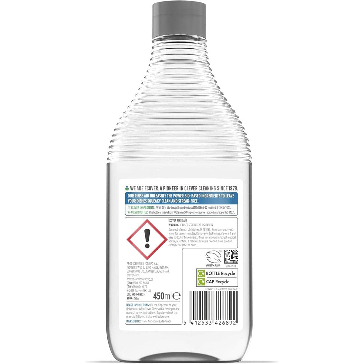 Ecover Quick Dry Rinse Aid 450ml - FitfitGarden