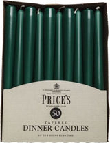 FitfitGarden Evergreen Prices Tapered Dinner Candles-50 units Prices Tapered Dinner Candles-50 units