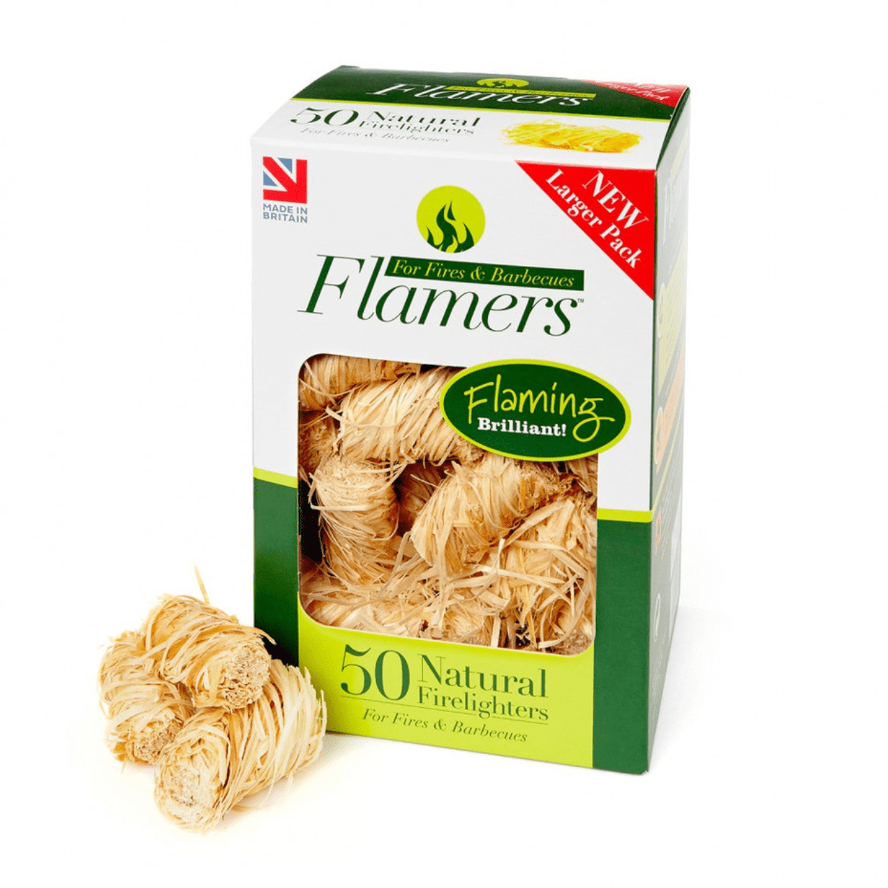 FLAMERS NATURAL FIRELIGHTERS 50PCS - FitfitGarden