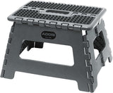 Folding Step Stool, Metallic Grey - FitfitGarden