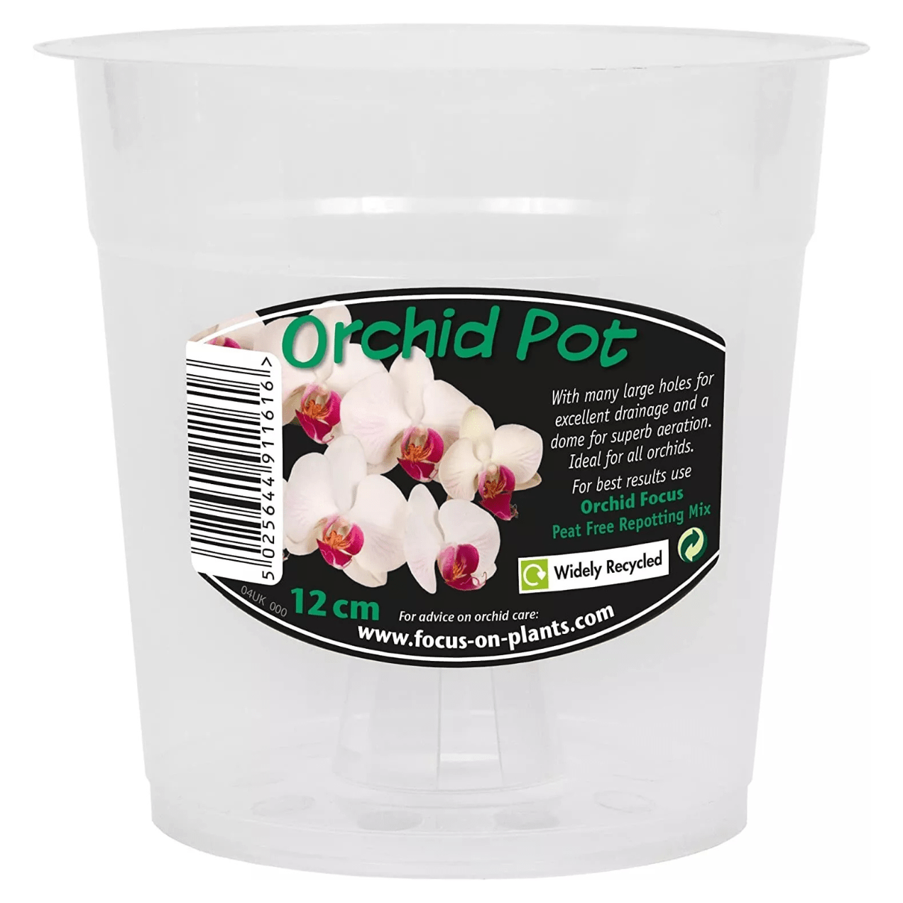 Growth Technology Clear Orchid Pot 12cm - FitfitGarden