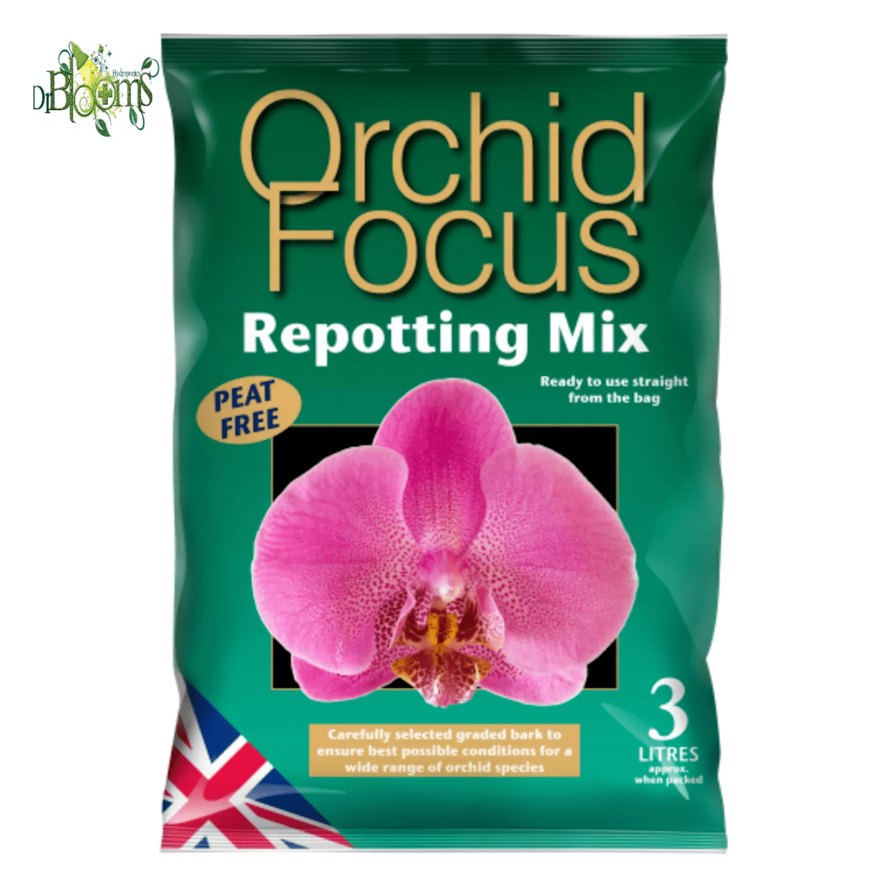 Growth Technology - Orchid Focus Re - Potting Mix Compost 3 Litre - FitfitGarden