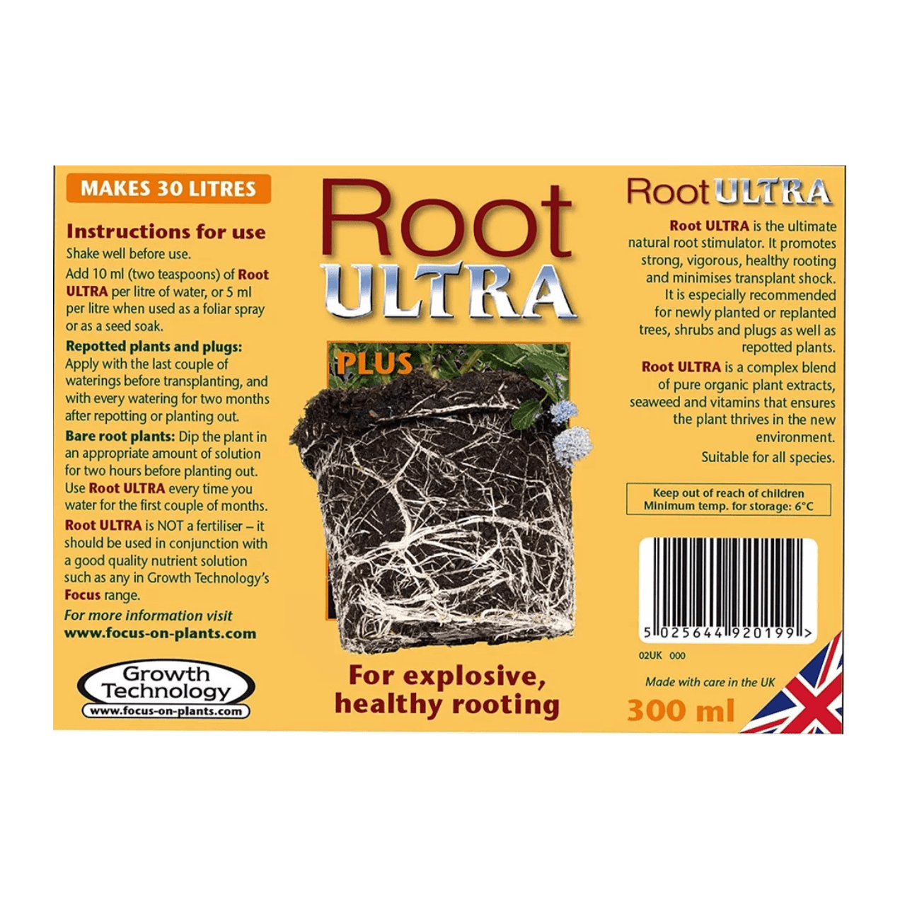 Growth Technology Root Ultra 300ml Plant Root Growth Stimulator pack of 3 - FitfitGarden