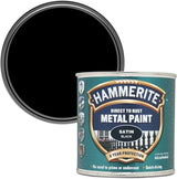 Hammerite Satin Black Metal Paint 250ml - FitfitGarden