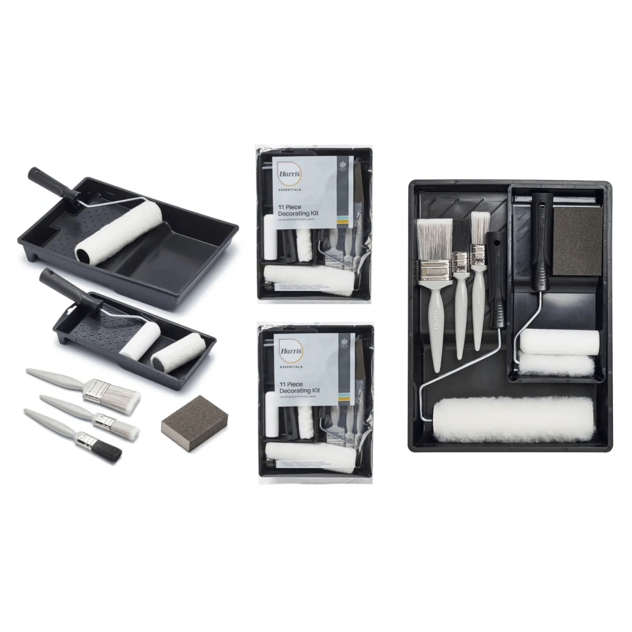 Harris 11 - Piece Paint Roller & Brush Set – Complete Decorating Kit - FitfitGarden