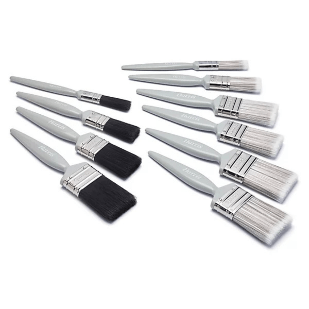 Harris Pack Of 10 Essentials Wall Ceiling & Gloss Paint Brushes - FitfitGarden