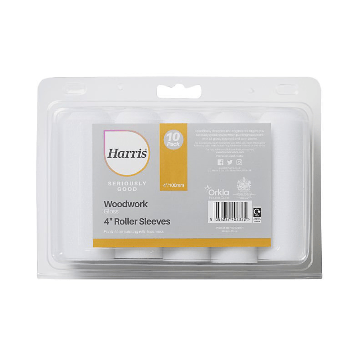 Harris Seriously Good Woodwork Gloss 4" Roller Sleeves - FitfitGarden