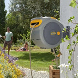 hozelock automatic hose reel with hose