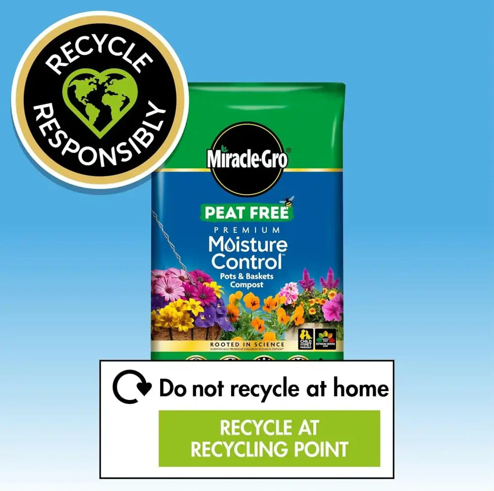 miracle gro peat free moisture control compost 40L