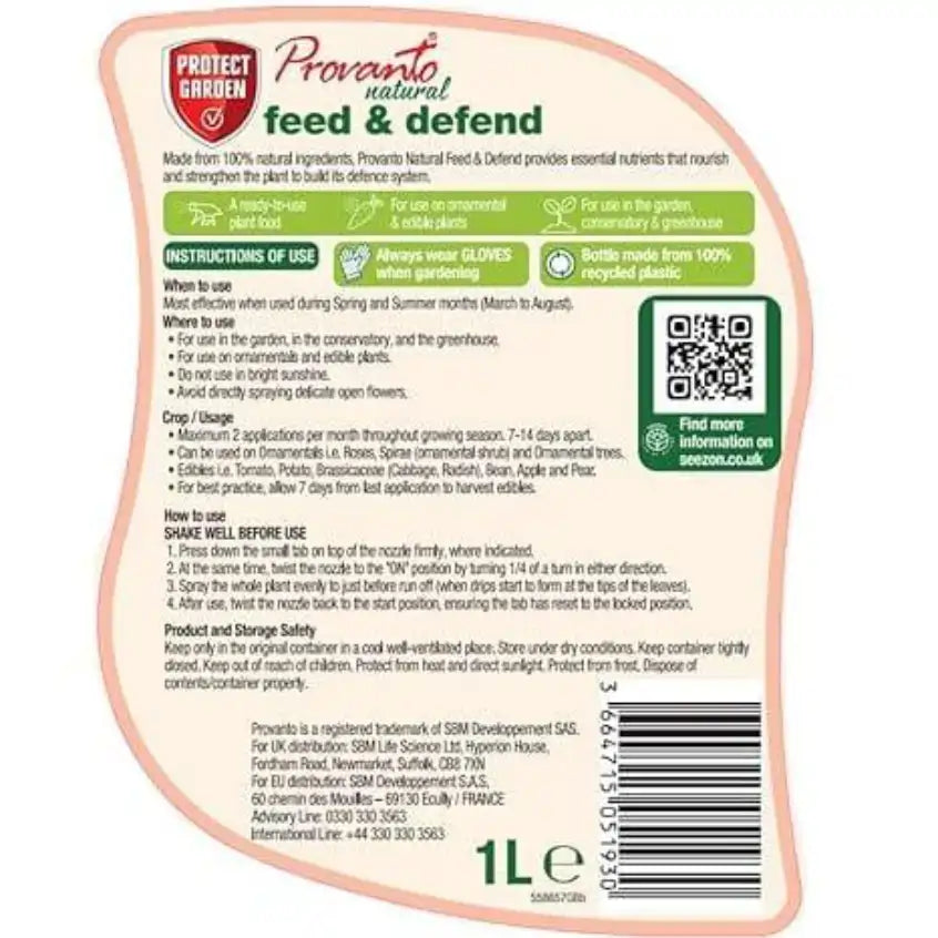 provanto organic bug plant defence 1L