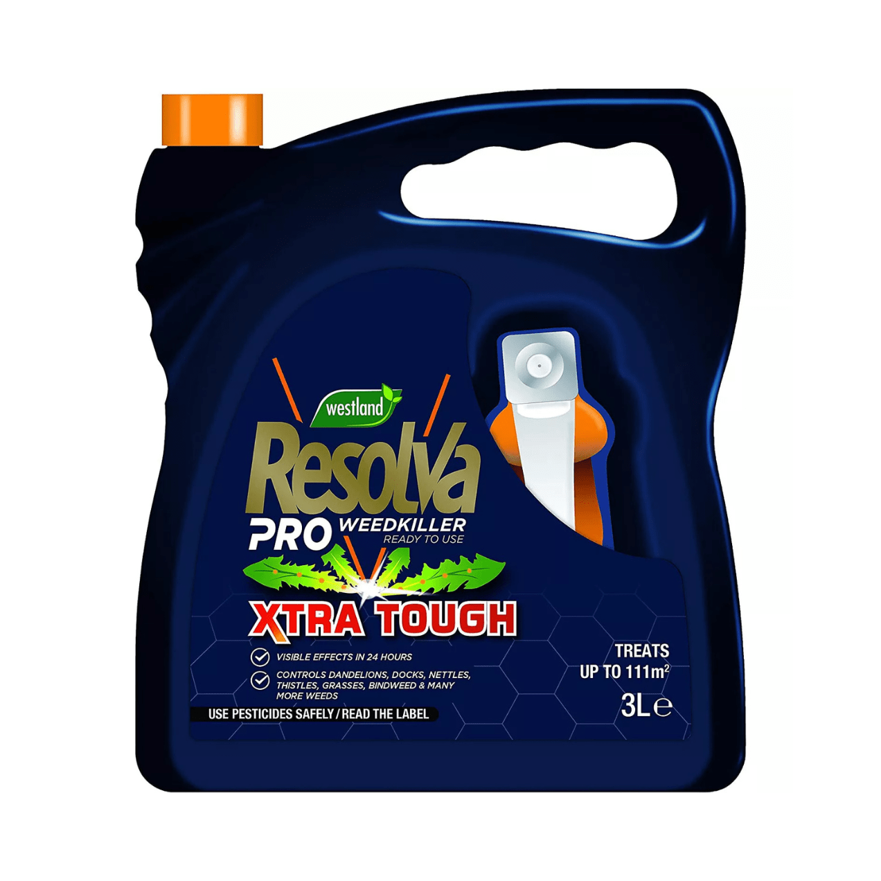 Resolva Xtra Tough Pro Weedkiller 3L Ready to Use with Spray Head Treats 111m sq - FitfitGarden