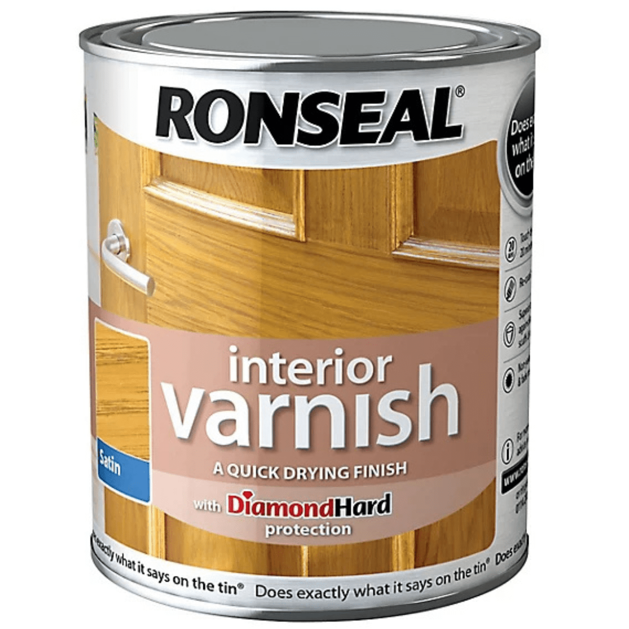 Ronseal Diamond Hard Wood Varnish - Light Oak Satin, 250ml - FitfitGarden