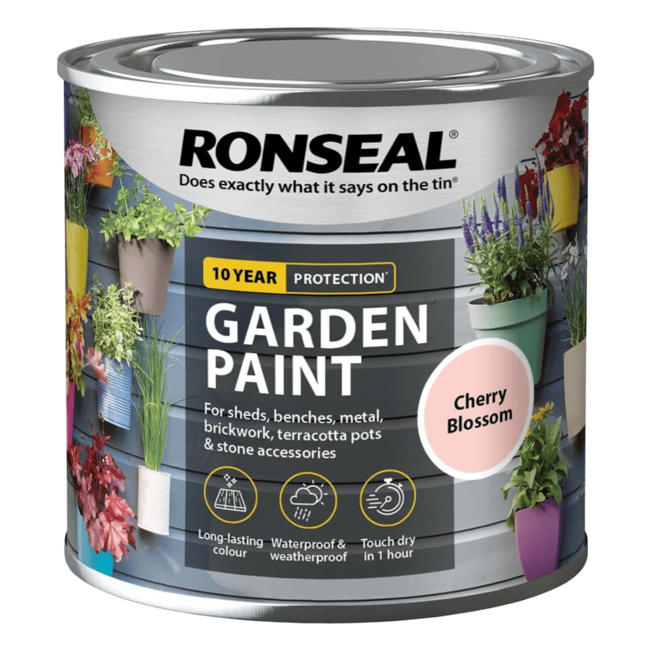 Ronseal Garden Paint, Cherry Blossom, 250ml - FitfitGarden