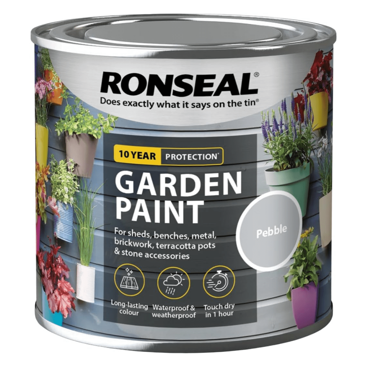 Ronseal Garden Paint, Pebble, 250ml - FitfitGarden