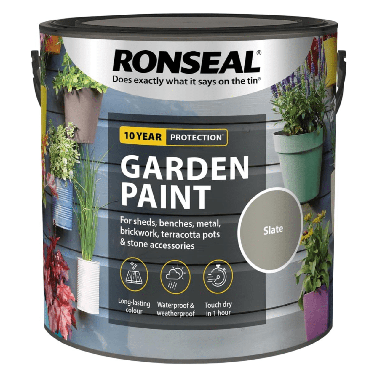 Ronseal Garden Paint Slate 2.5L - FitfitGarden