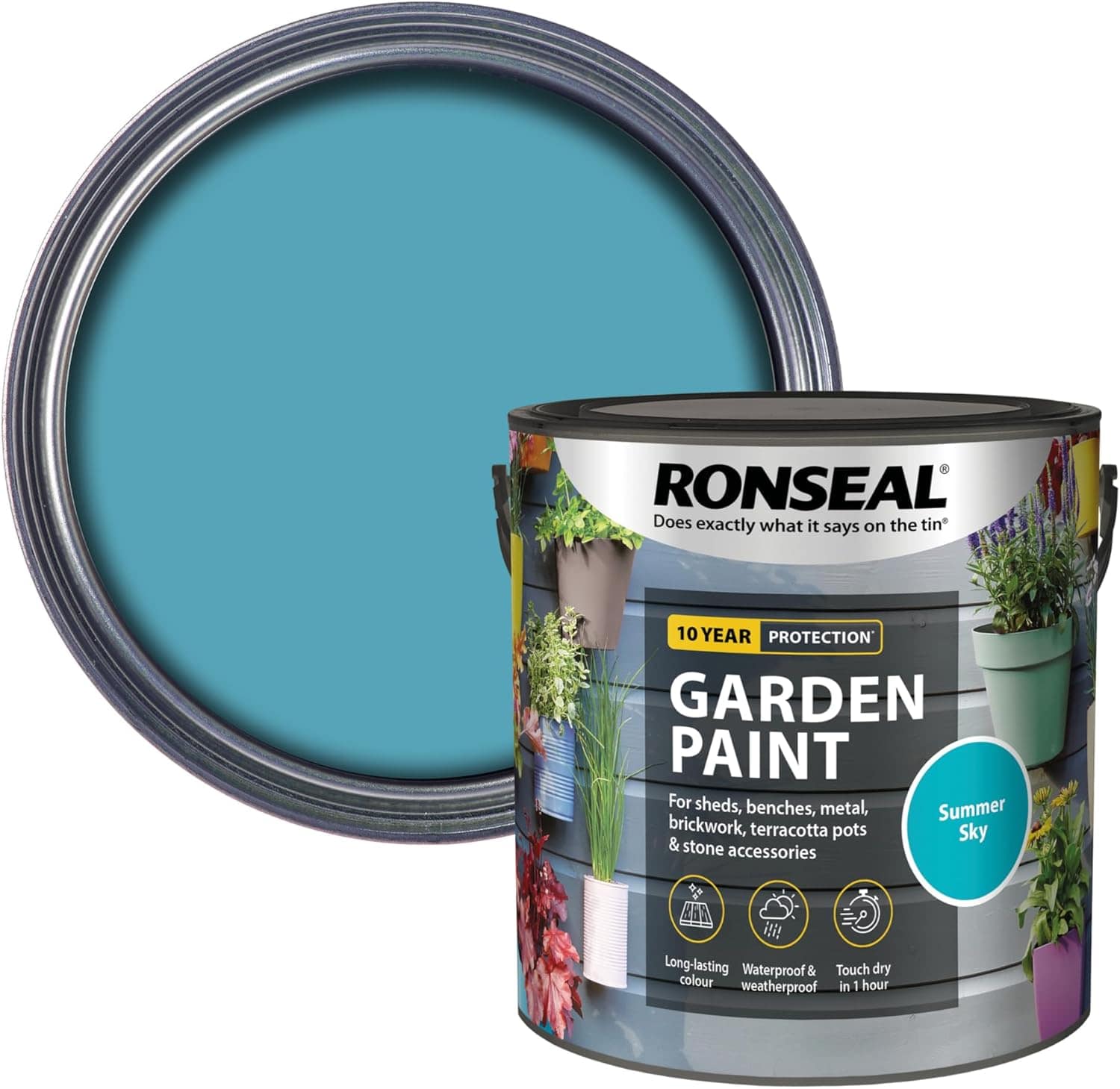 Ronseal Garden Paint Summer Sky 2.5L - FitfitGarden