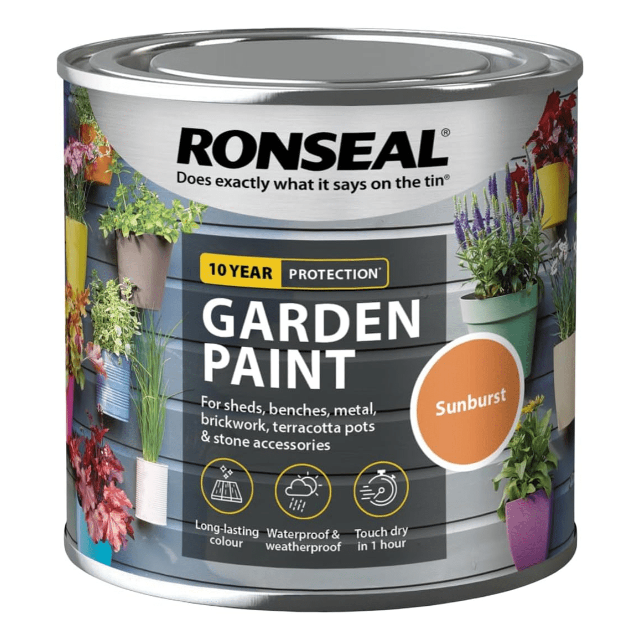 Ronseal Garden Paint, Sunburst, 250ml - FitfitGarden