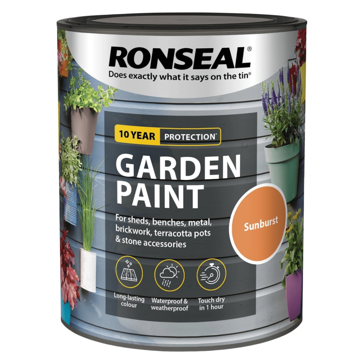 Ronseal Garden Paint Sunburst 750ml - FitfitGarden