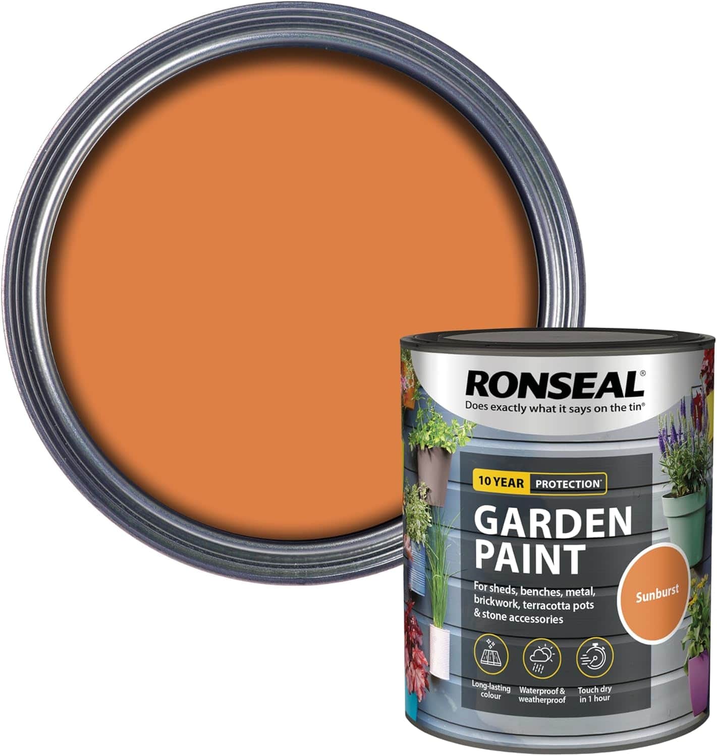 Ronseal Garden Paint Sunburst 750ml - FitfitGarden