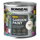 Ronseal Garden Paint, White Ash, 250ml - FitfitGarden