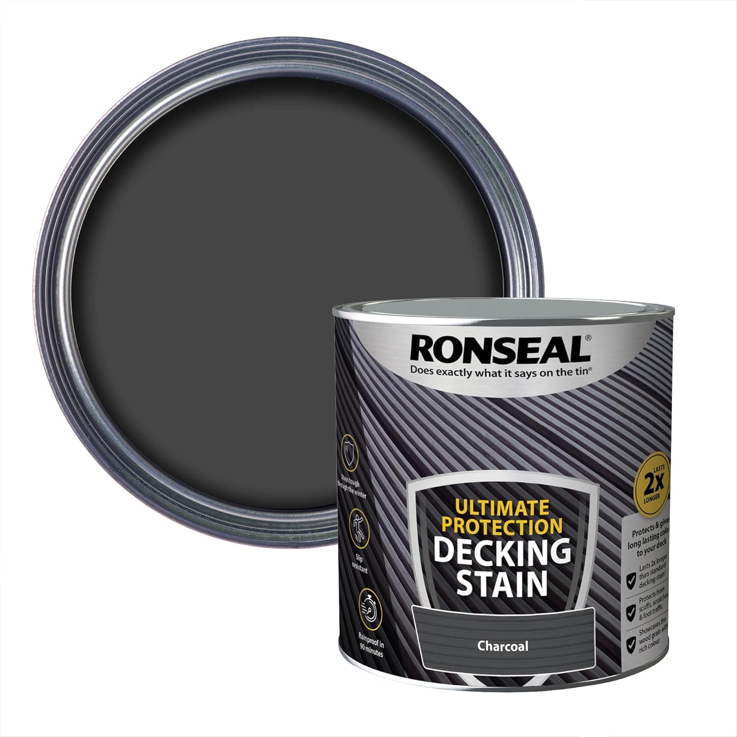 Ronseal Ultimate Decking Stain Charcoal 2.5L - FitfitGarden