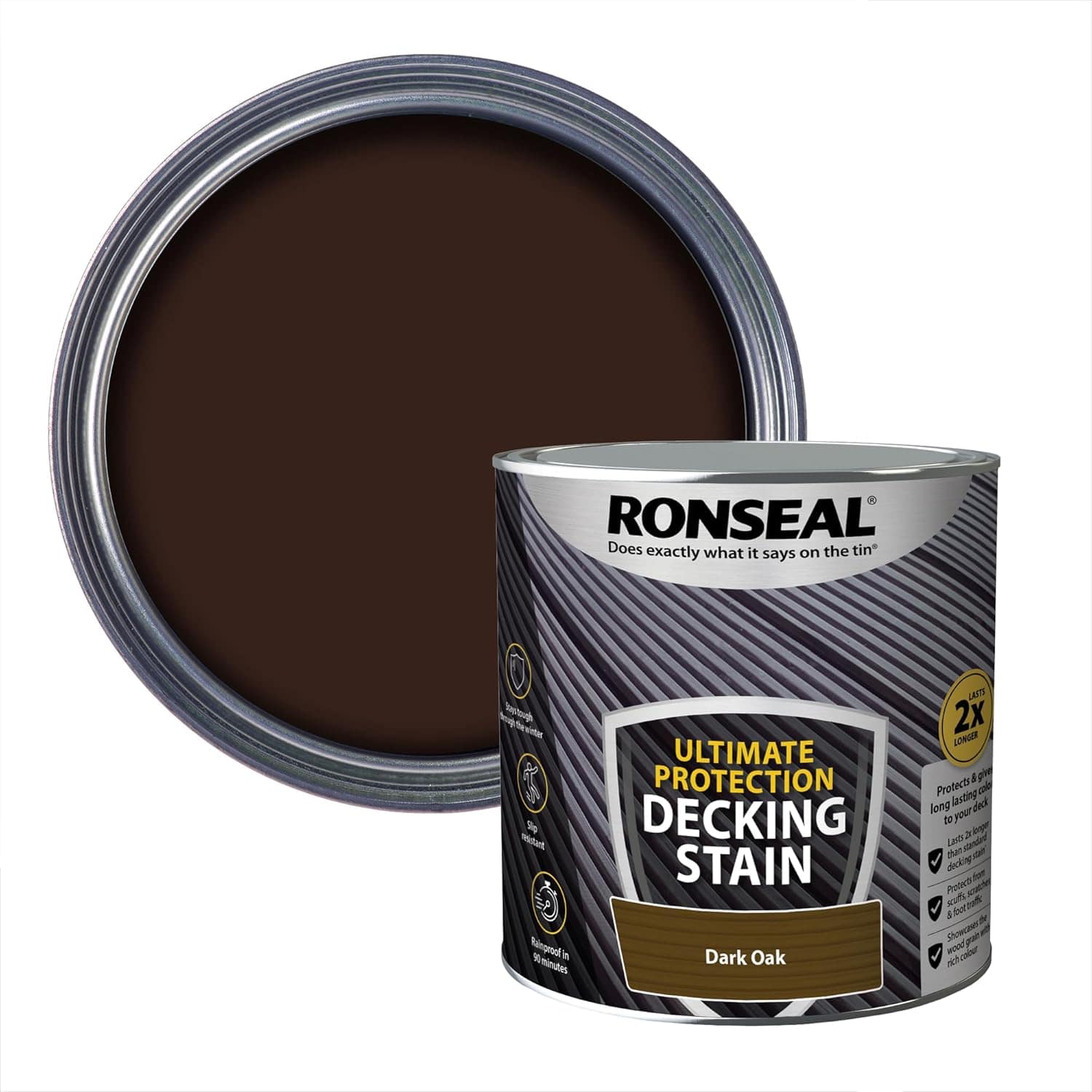 Ronseal Ultimate Decking Stain, Dark Oak, 2.5L - FitfitGarden