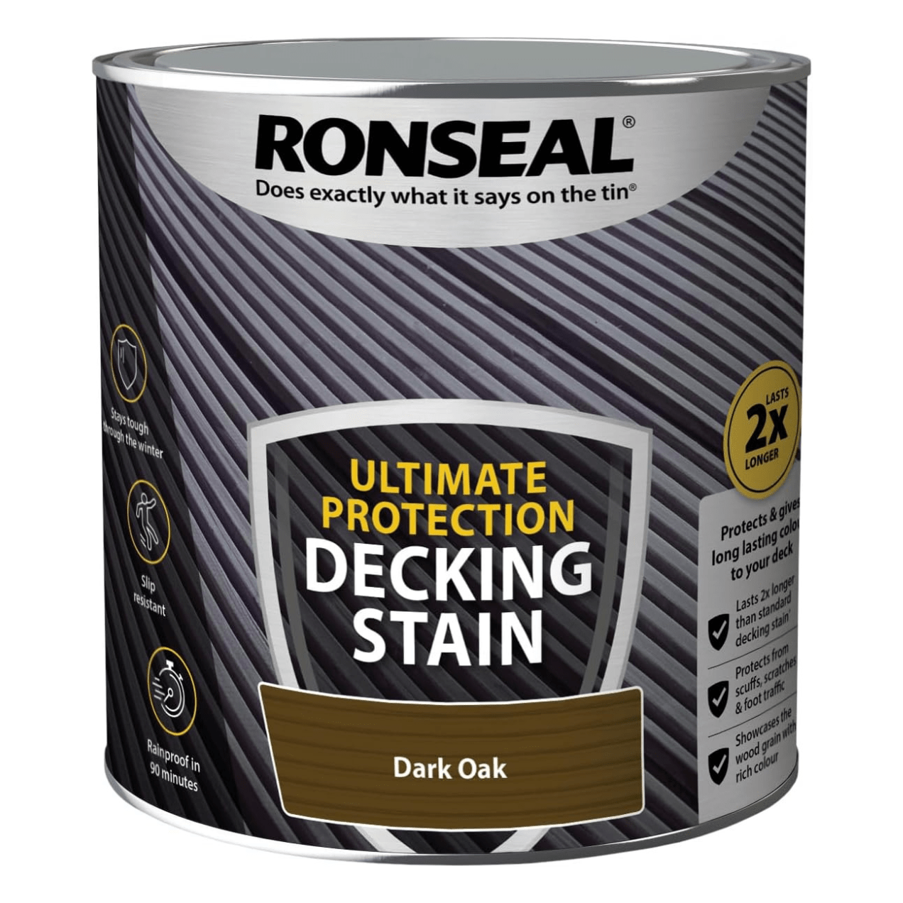 Ronseal Ultimate Decking Stain, Dark Oak, 2.5L - FitfitGarden