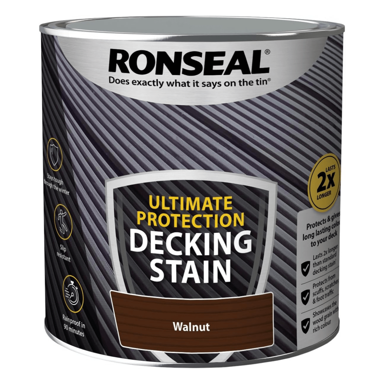 Ronseal Ultimate Decking Stain, Walnut, 2.5L - FitfitGarden