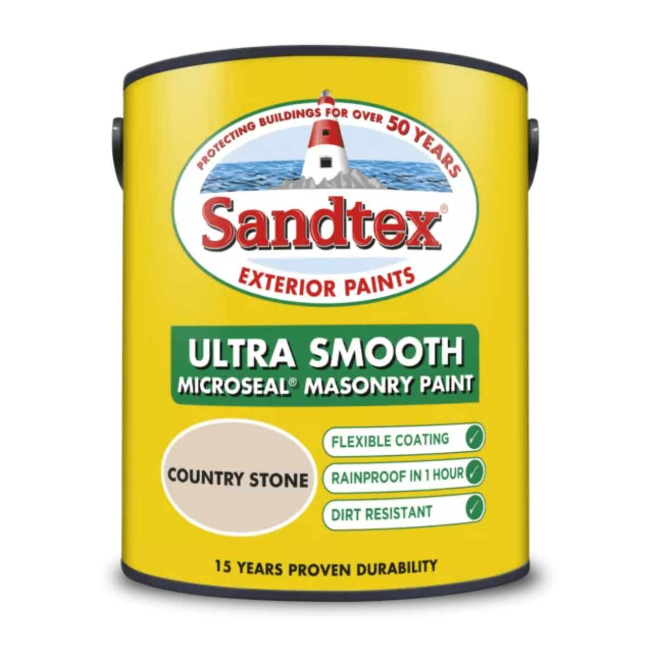 Sandtex Microseal Smooth Masonry Country Stone 5L Paint - FitfitGarden