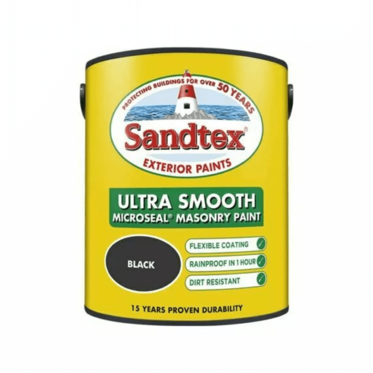 Sandtex Ultra Smooth Masonry Black 5 LTR Paint - FitfitGarden